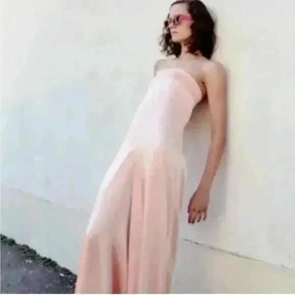 Zara pink wide leg jumpsuit - Picture 12 of 14